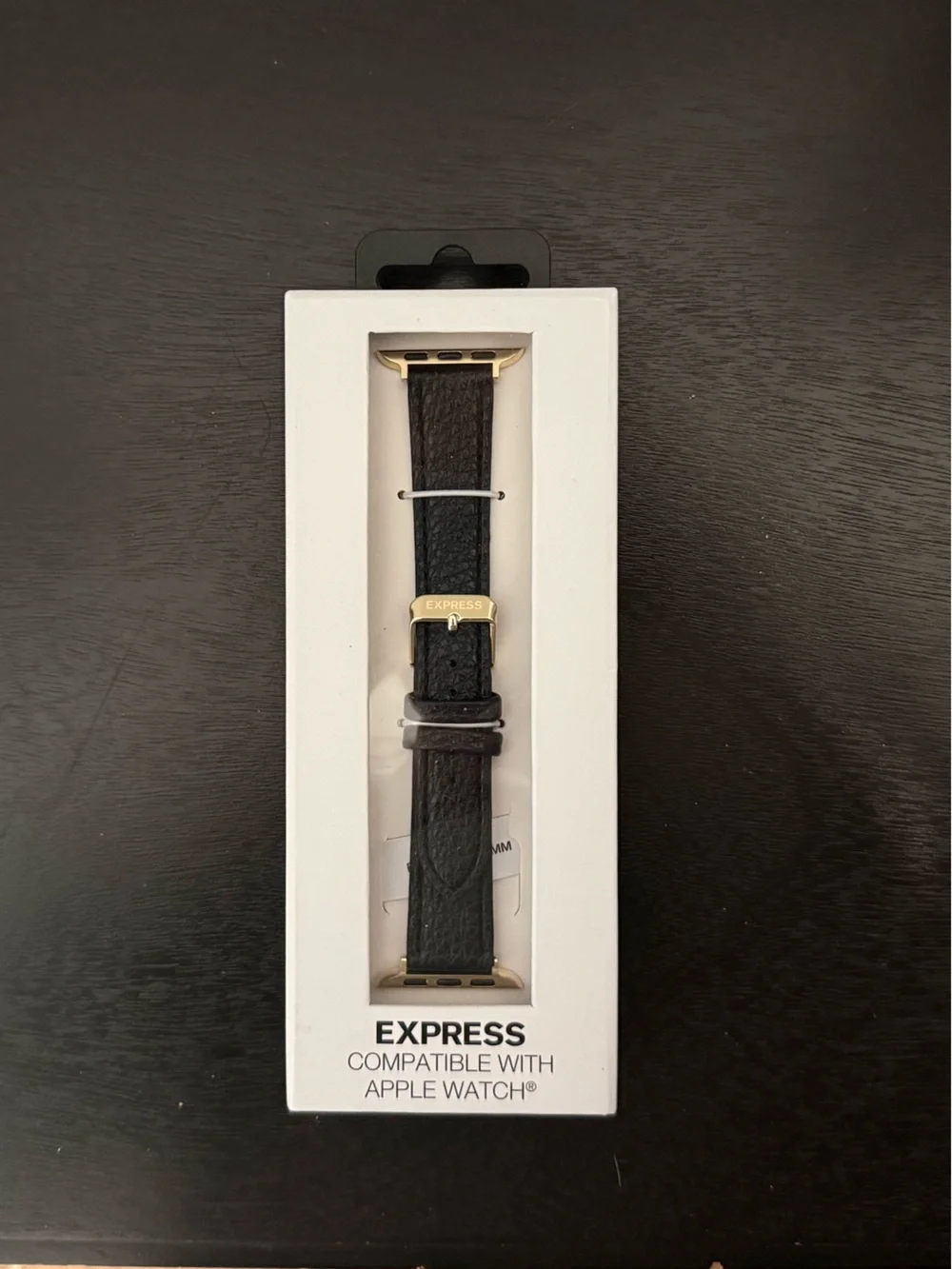 Express black leather Apple Watch band NWT